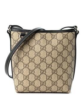 Gucci Gg Supreme Emblem Nano Bucket Bag #347466G10B